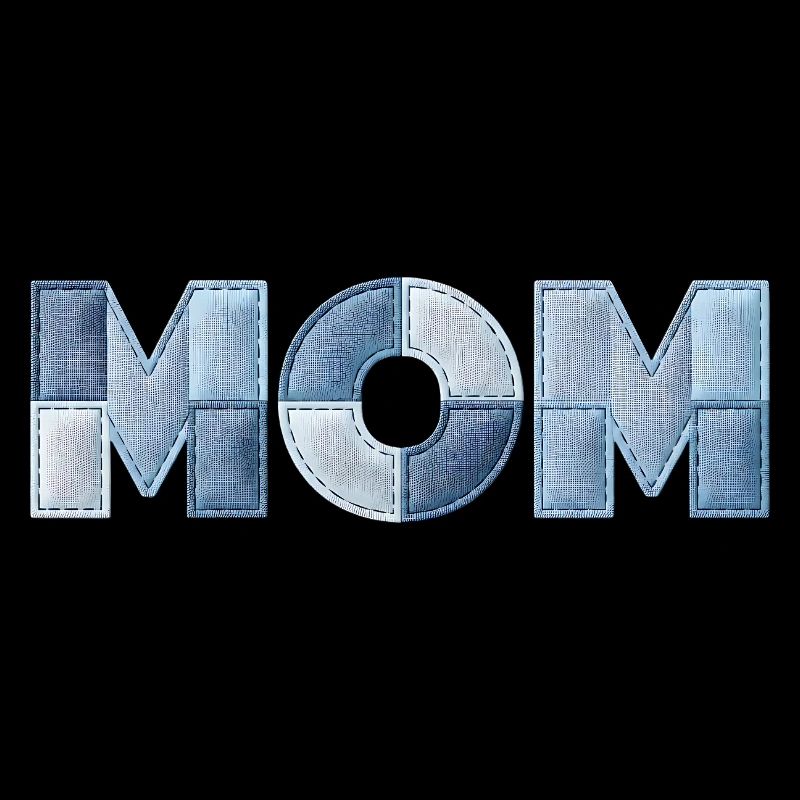 Patchwork Mama Schriftzug Geschenk für Mutter
