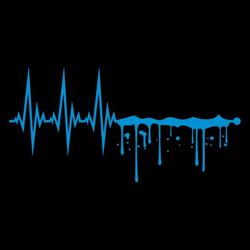 drops of wet graffiti spray waves line frequency