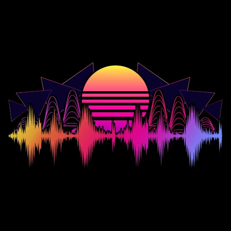 Equalizer Musik Geschenk Vaporwave Soundwave