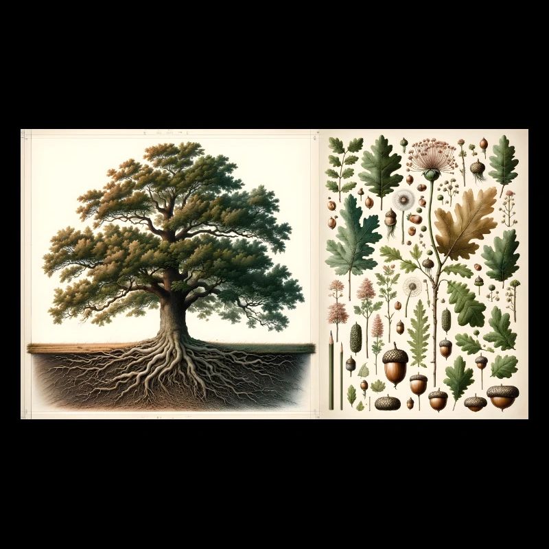 Oak Tree Botanical