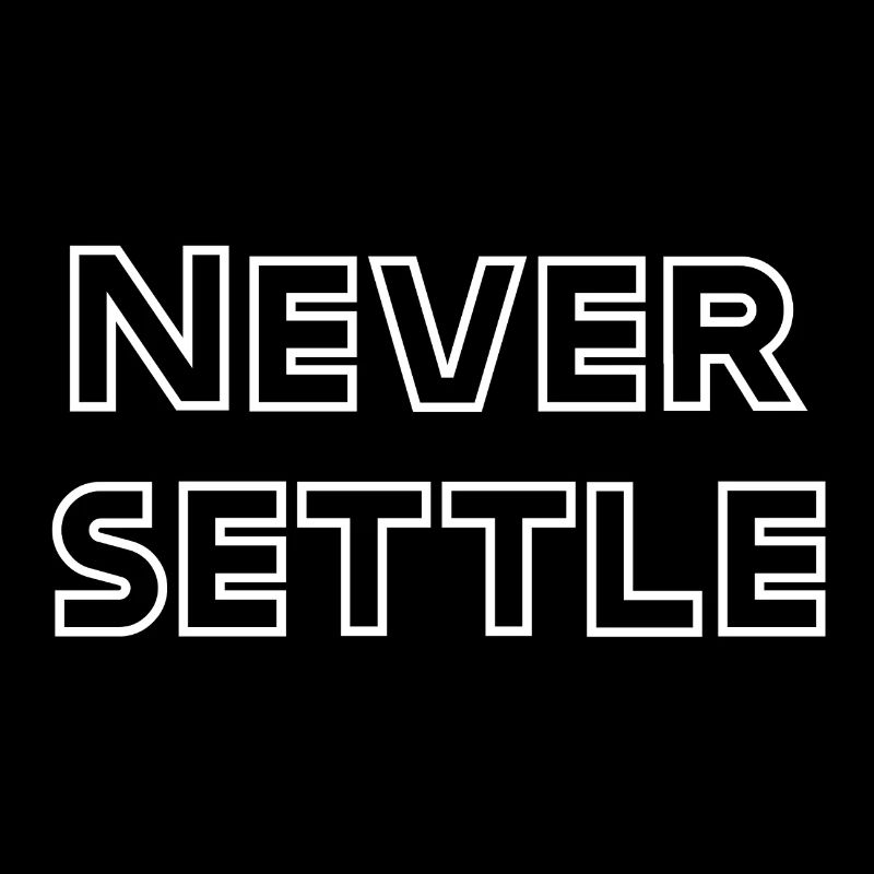 Never settle – Motivational