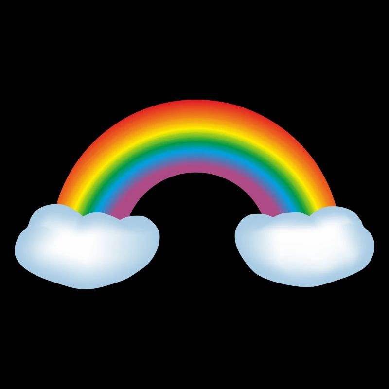Regenbogen mit Wolken