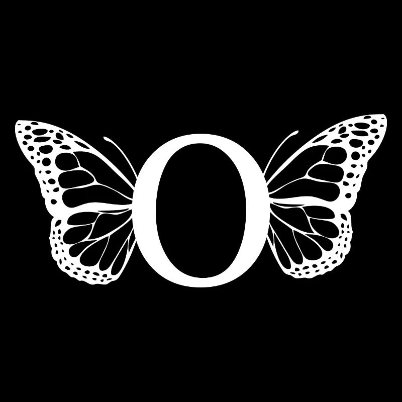 letter O Butterfly