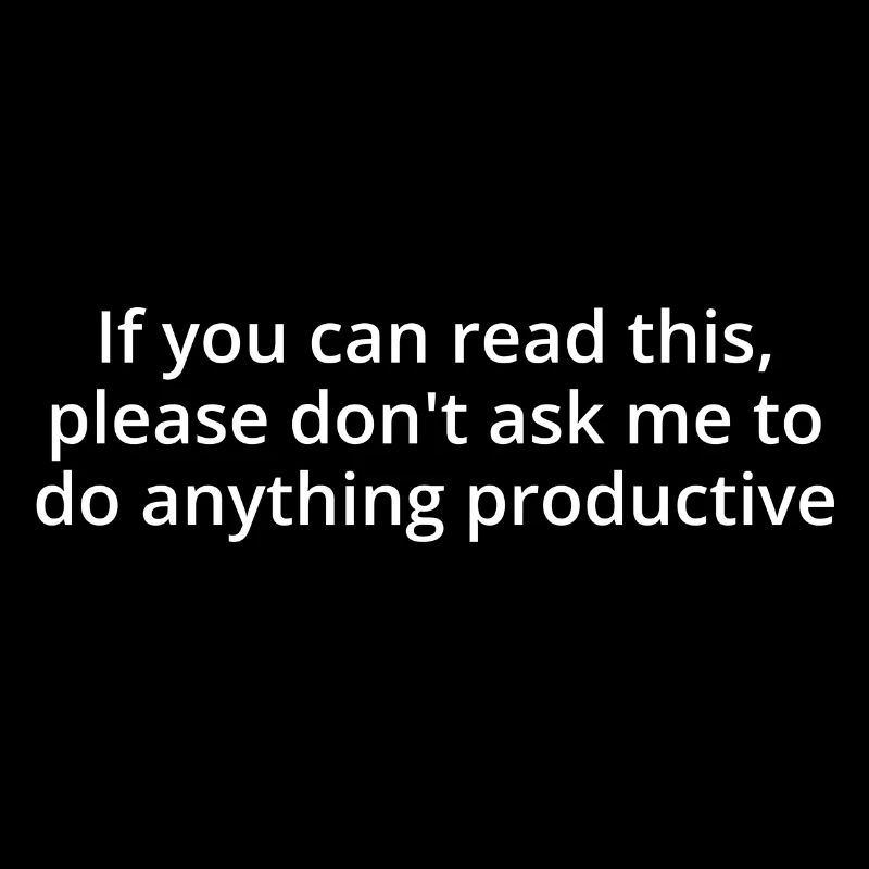 Productive, white text