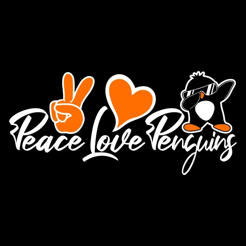 Liebe Frieden Pinguine Lustiger Tupfer Cooler Pinguin Dabben