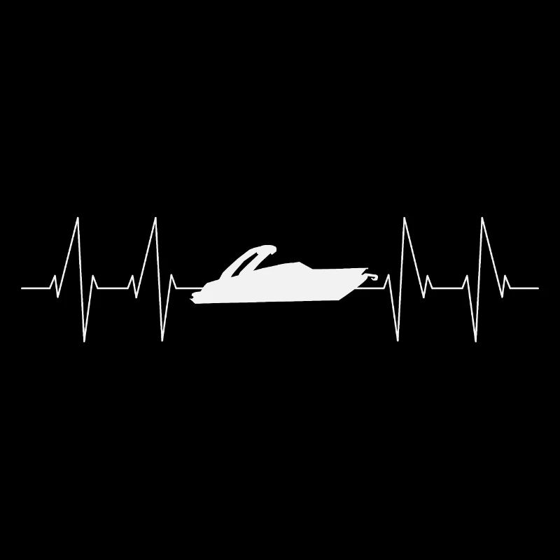 Boat Heartbeat Silhouette