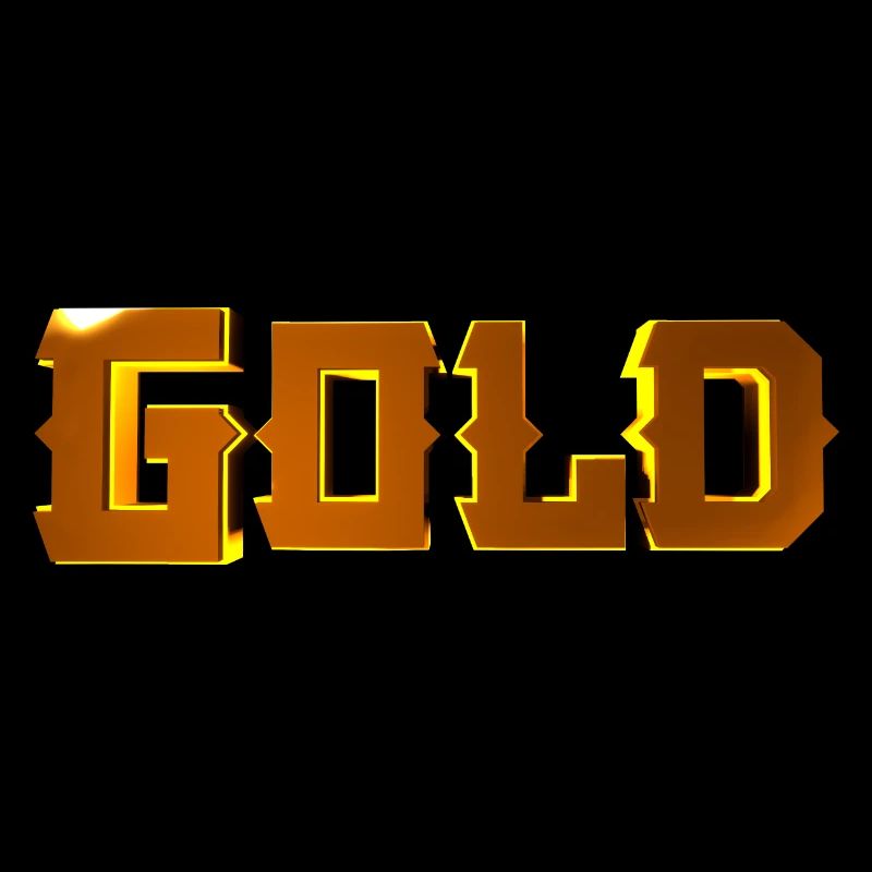 Gold Stylized Text