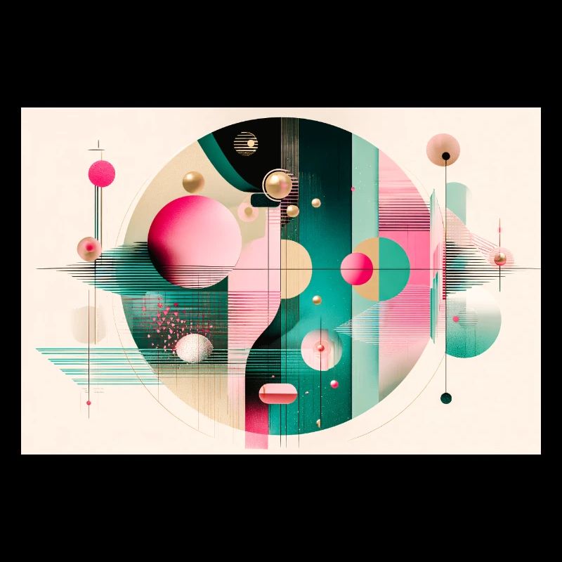 Abstract composition with chromatic flight