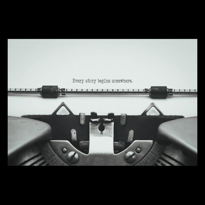 Every Story Begins Somewhere Typewriter Design