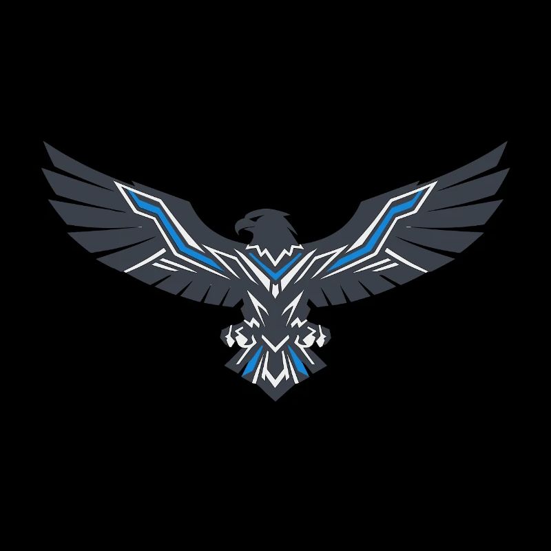 Geometric Eagle Blue
