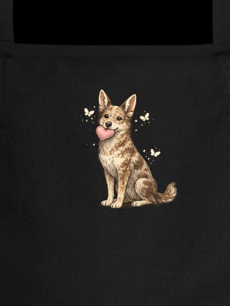 Friendly dog with butterfly shine