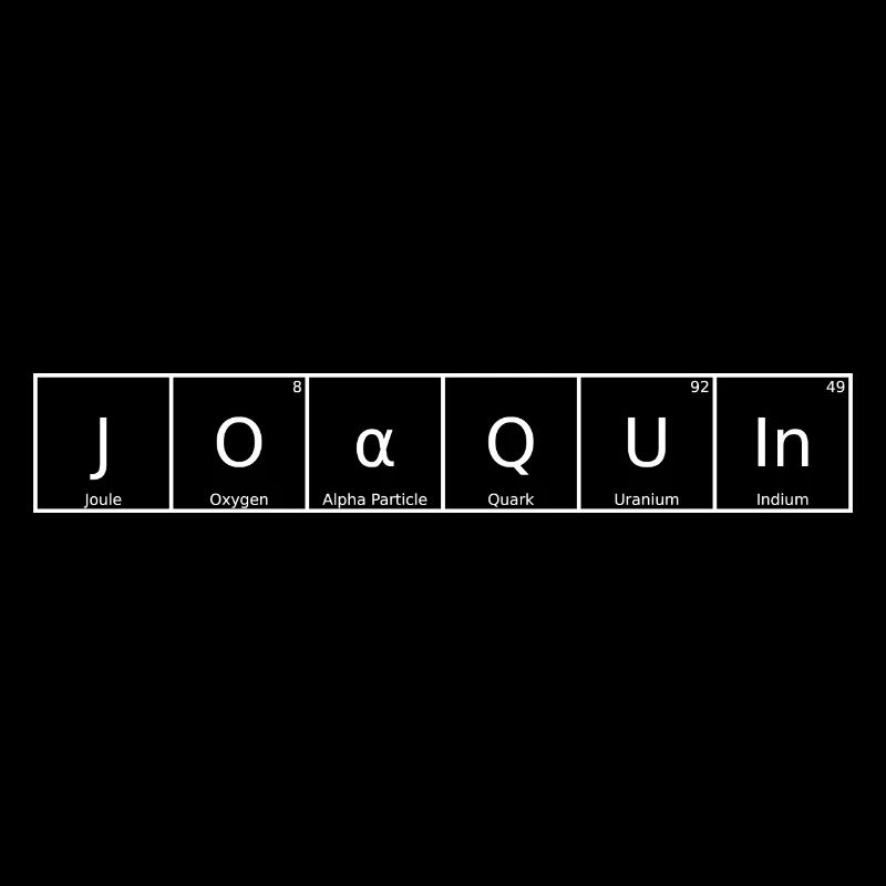 Joaquin Nom Prénom Chimie Élément du tableau périodique