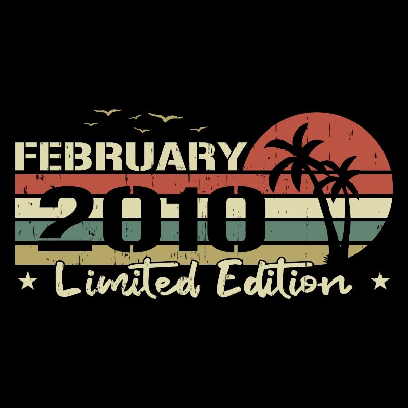 February vintage 14th birthday born 2010 vibe