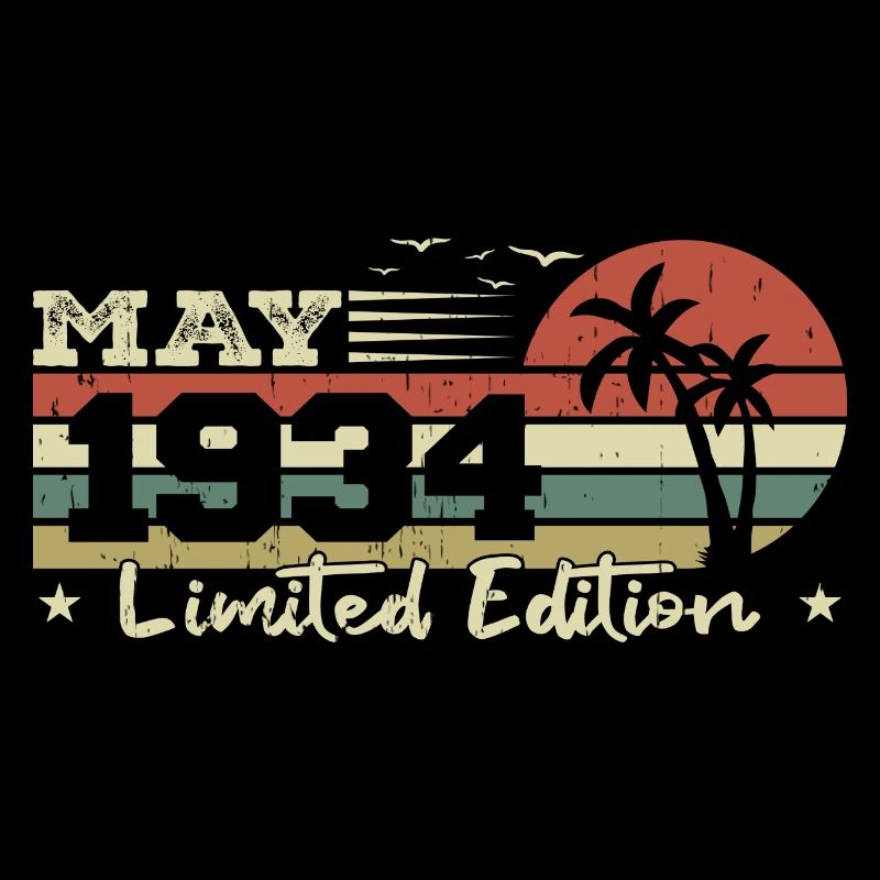 May Vintage 90th Anniversary Born 1934 Vibe