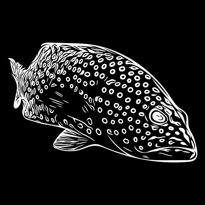 Elegant Vintage Spotted Grouper