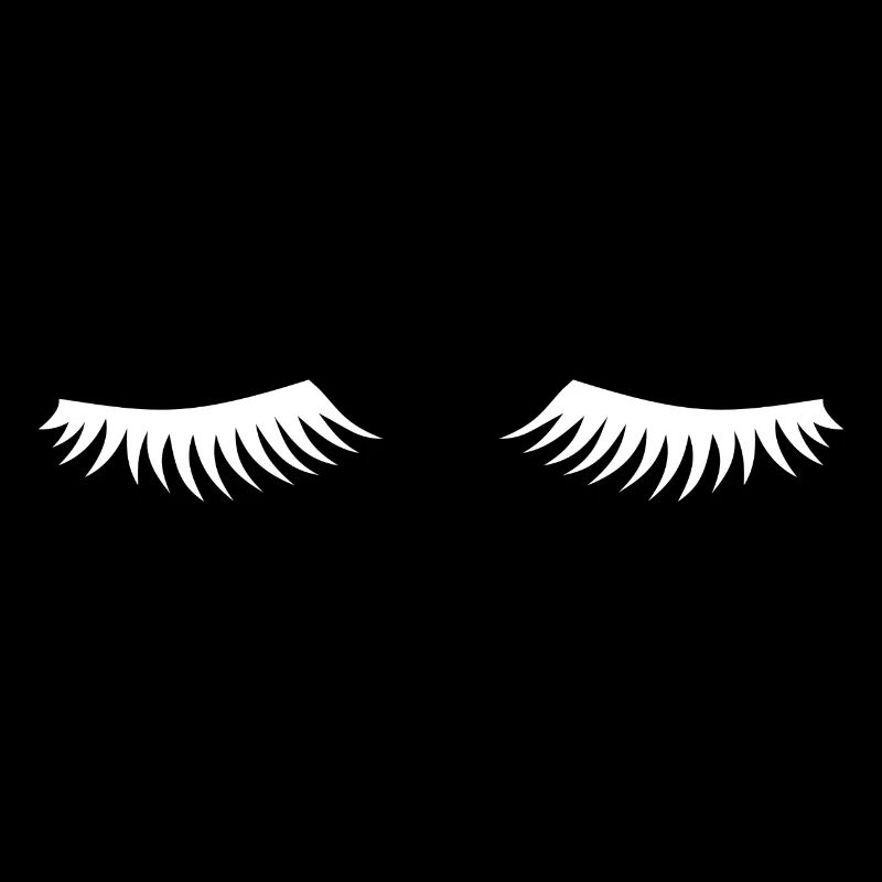 Eyelashes closed