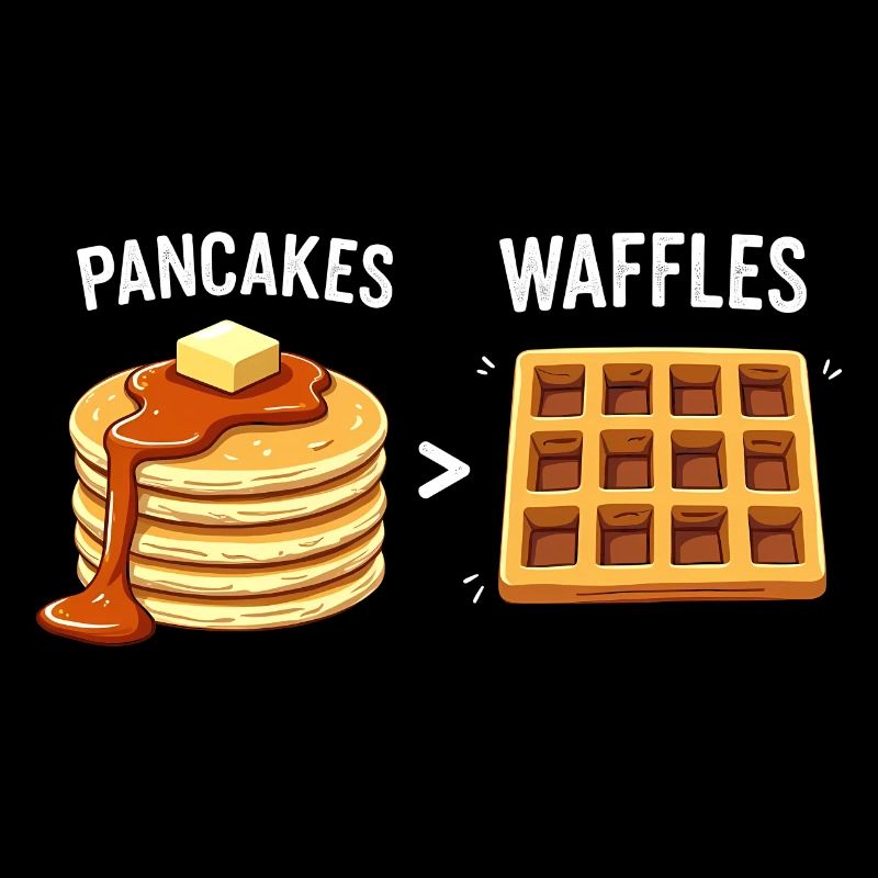 Pfannkuchen über Waffeln