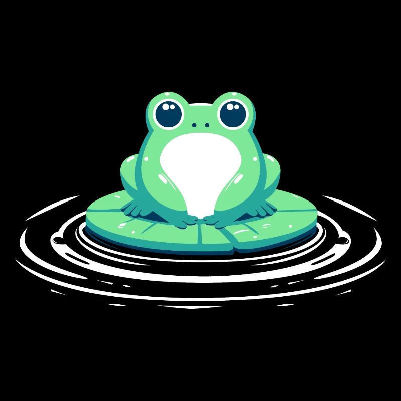 Frog on lily pad