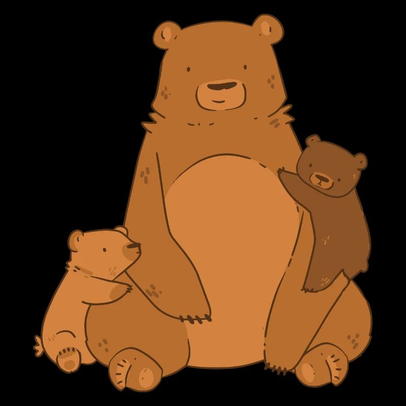 Braunbär Kopf Bär Motiv für Braunbären Team oder