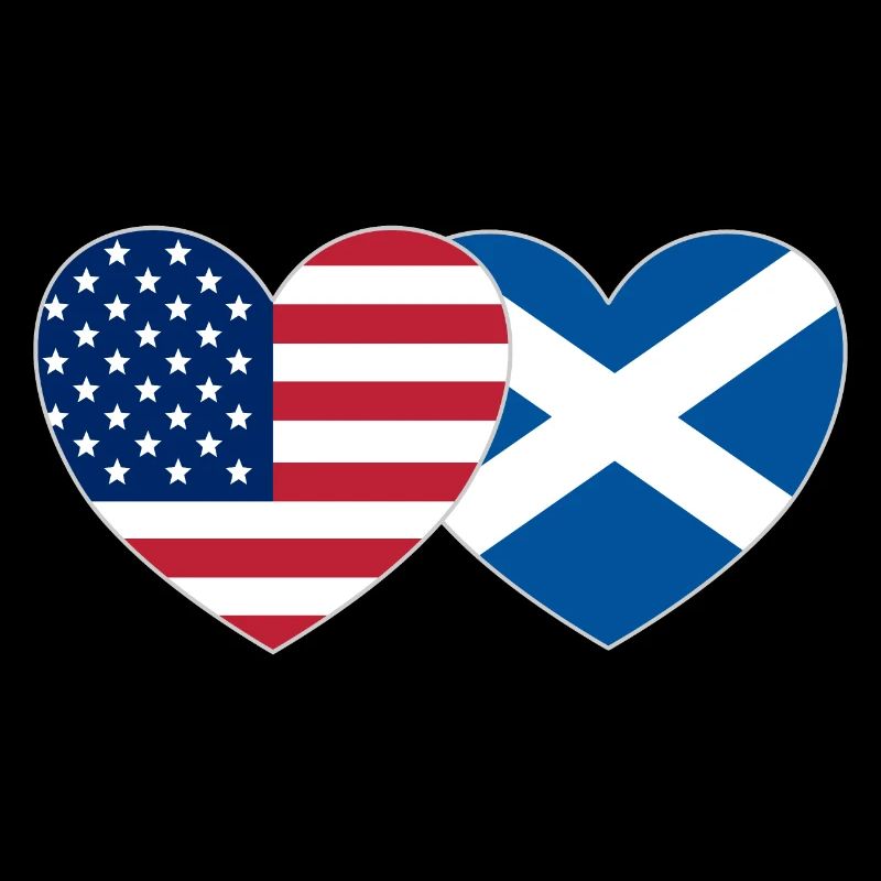 États-Unis Écosse Flag Heart