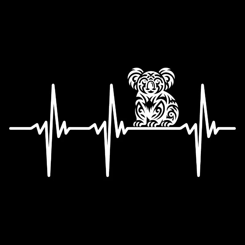 Heartbeat for cute koala marsupials