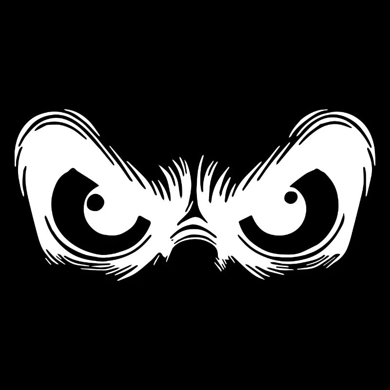 Observing eyes with a fixed gaze