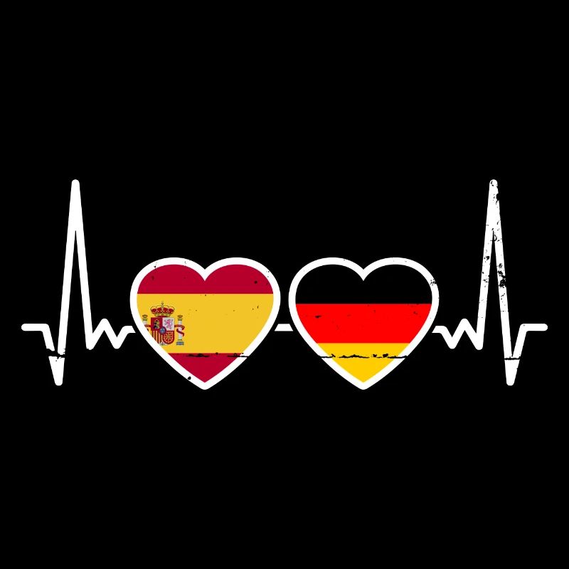 Spanien Deutschland Flagge Spanisch Deutsch