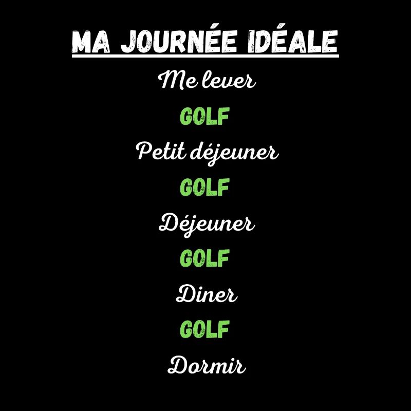 golf ma journée idéale - idée cadeau