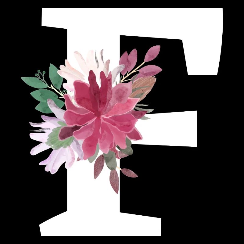 Buchstabe f blumig