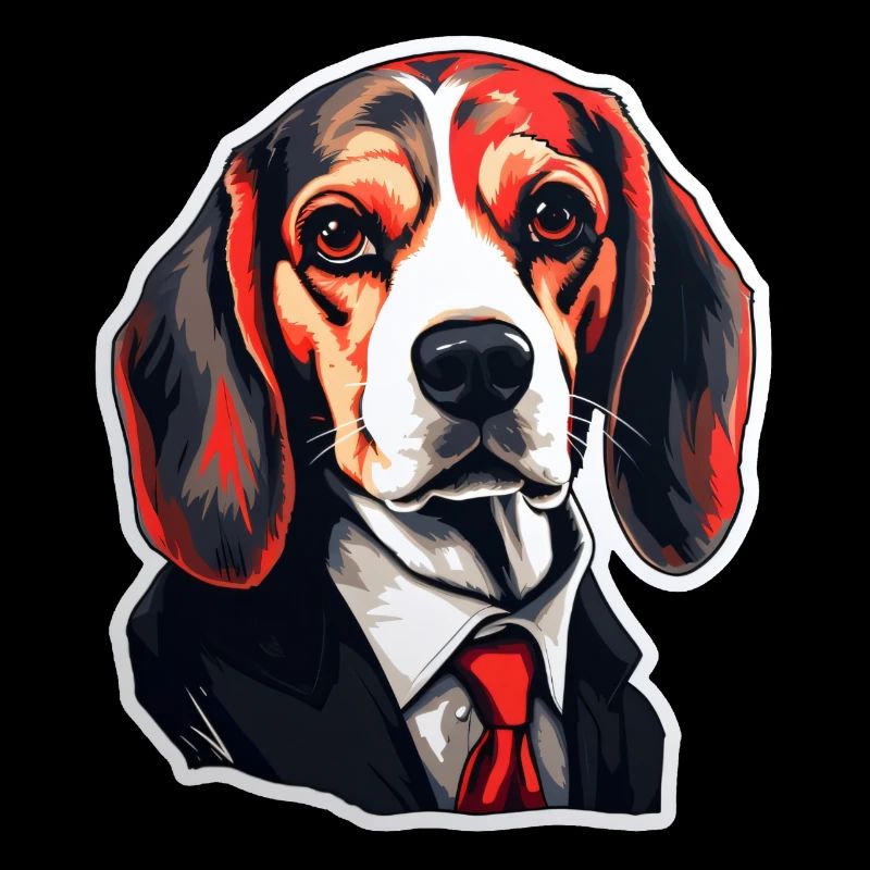 Beagle in a suit