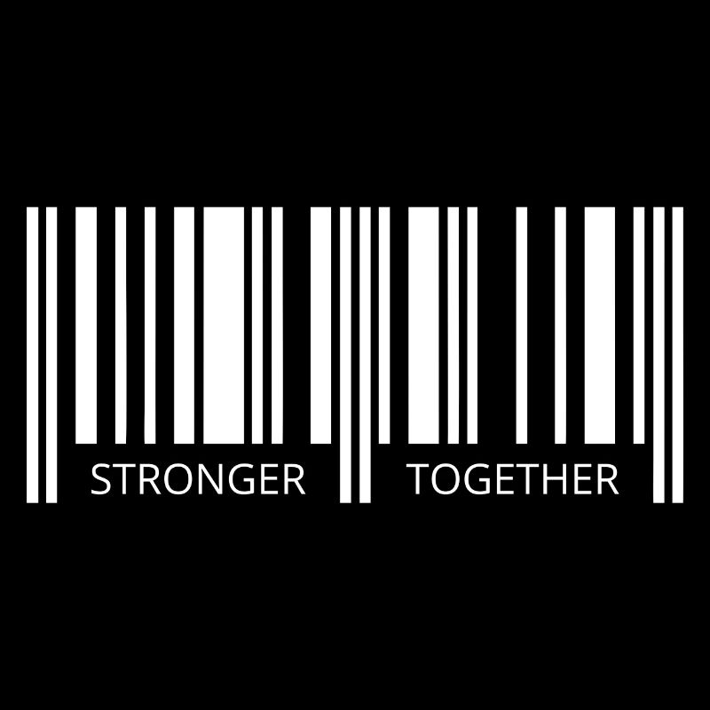 Together strong Corona Barcode Strichcode Partner