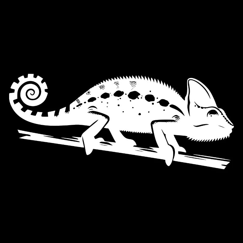 Dessin caméléon à l’encre