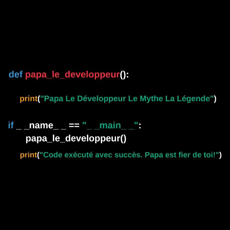 Code du programme Papa développeur