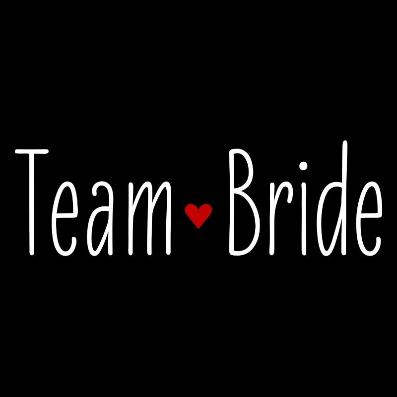 Team Bride Bride Red Heart Wedding Wedding Party