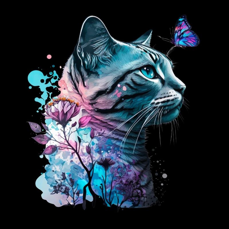 Fleur de chat et papillon