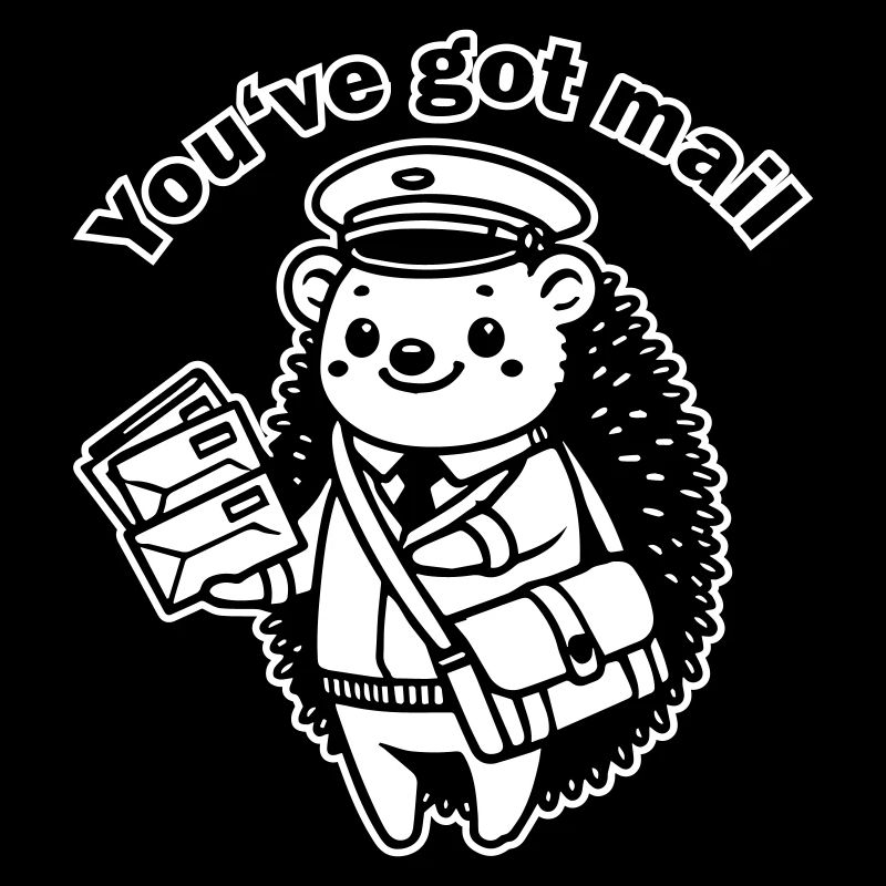 Mailman Hedgehog - "You've got mail" Design