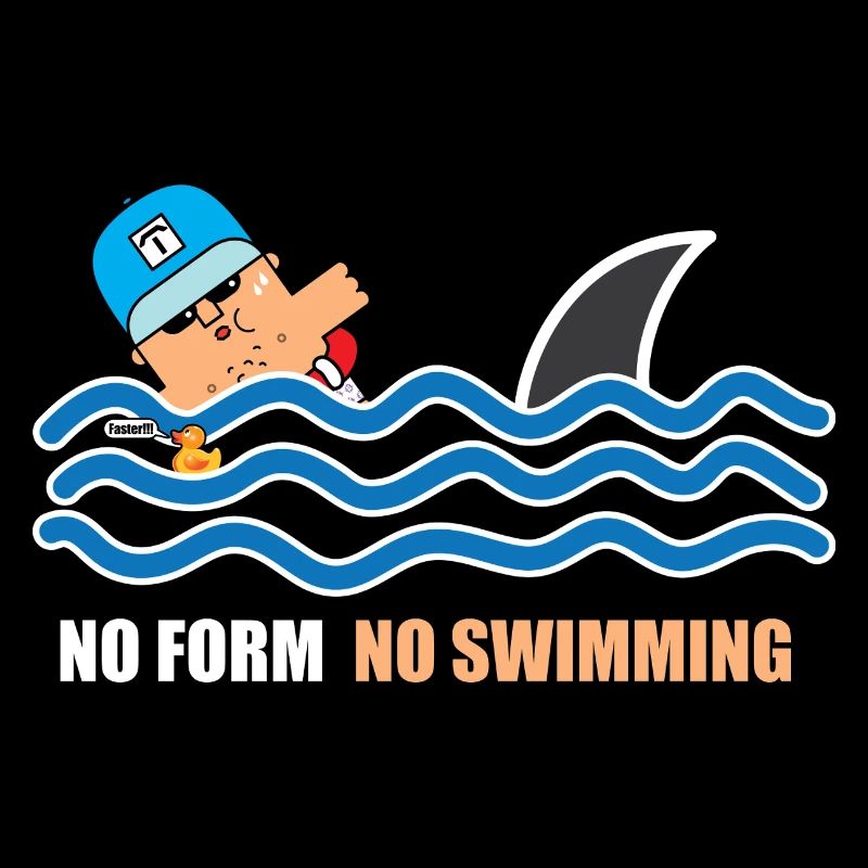 Dessin animé sans forme : pas de natation