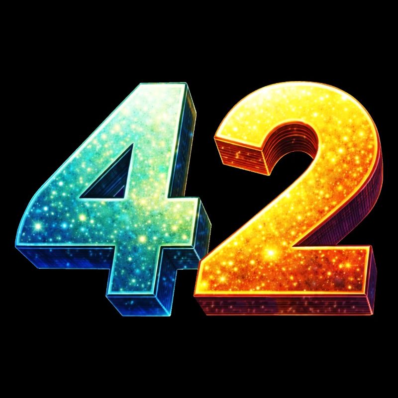 42 Cosmic Number – Nerd & Sci-Fi Design