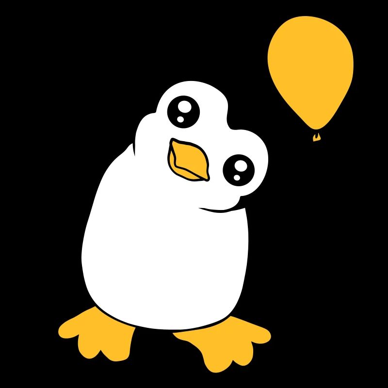 Cute balloon penguin, cute kids motif
