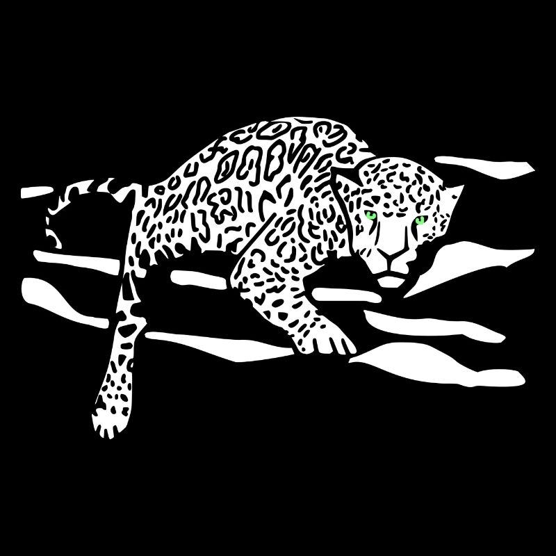 Leopard Jump Silhouette