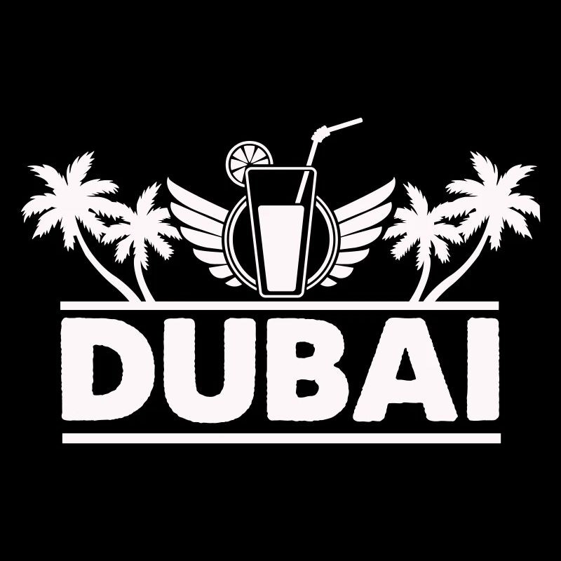 Dubai Palm Trees Drink Logo