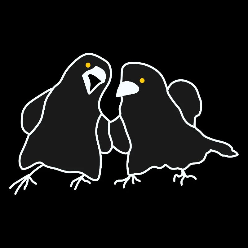 Minimalistisches Raven-Duo