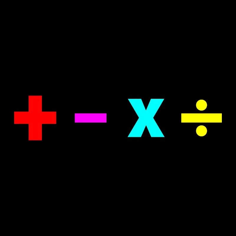 Math + - × ÷ plus minus multiply divide poison