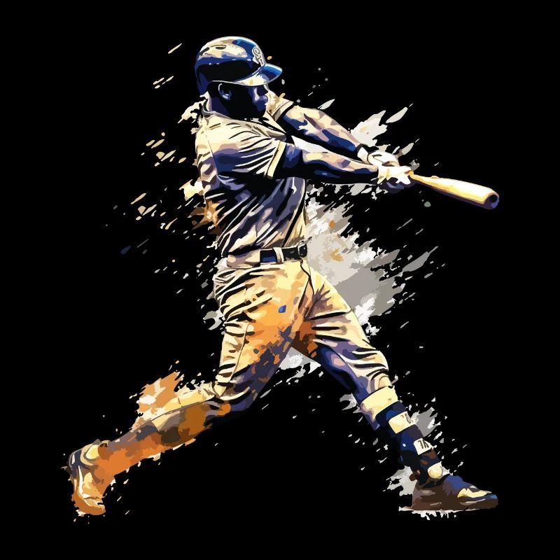 Baseball Baseball Player Home Run Bats Splash