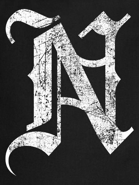 Tshirt alphabet initial N