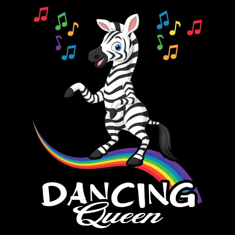 Zebra Tänzerin tanzt im Regenbogen "dancing "