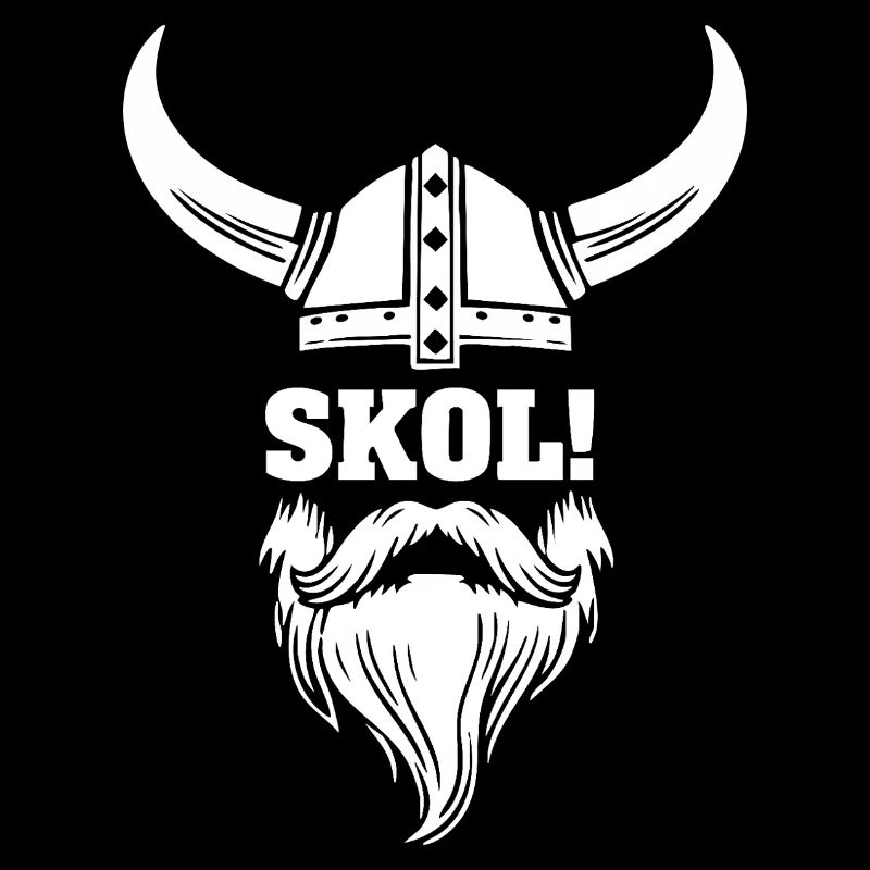 Wikinger-Skol Hornhelm-Bart-Maskottchen