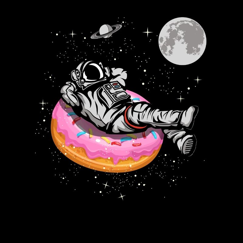 Raumfahrer auf einem Donut