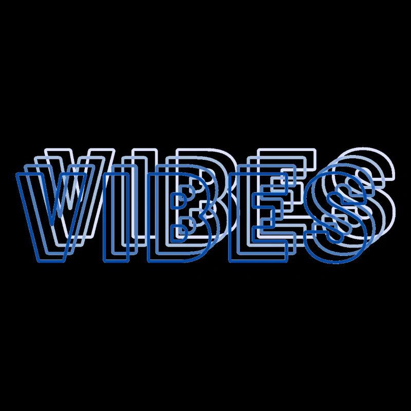Vibes abstract blue