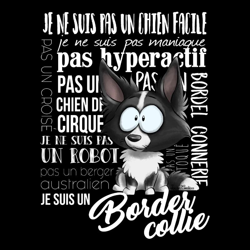Ich bin Border-Collie - Schwarz FR
